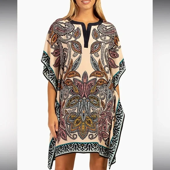 🆕 {trina turk} Theodore Paisley caftan dress •NWT - Picture 6 of 10